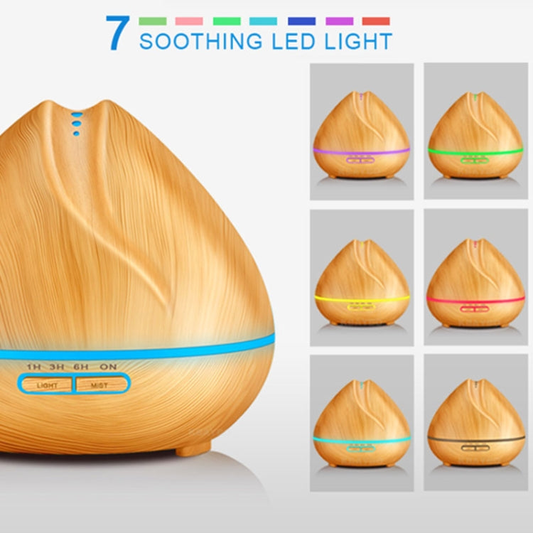Peach Shape Wood Grain Remote Control Ultrasonic Humidifier Aromatherapy Machine Automatic Alcohol Sprayer with LED Lights, Capacity: 400mL, AU Plug (Light Wood Color), Peach Shape Light Wood Color, Diamond Dark Wood Color, Diamond Light Wood Color......