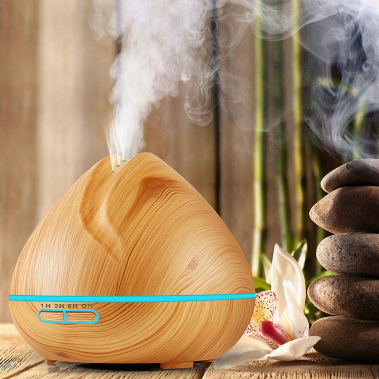 Peach Shape Wood Grain Remote Control Ultrasonic Humidifier Aromatherapy Machine Automatic Alcohol Sprayer with LED Lights, Capacity: 400mL, AU Plug (Light Wood Color), Peach Shape Light Wood Color, Diamond Dark Wood Color, Diamond Light Wood Color......