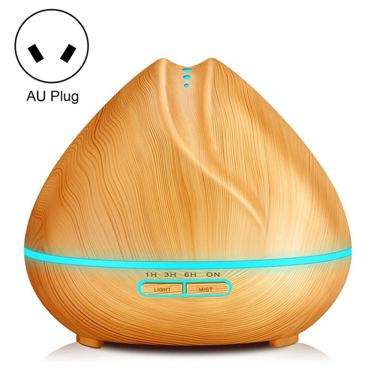 Peach Shape Wood Grain Remote Control Ultrasonic Humidifier Aromatherapy Machine Automatic Alcohol Sprayer with LED Lights, Capacity: 400mL, AU Plug (Light Wood Color), Peach Shape Light Wood Color, Diamond Dark Wood Color, Diamond Light Wood Color...... Peach Shape Light Wood Color HC9140BD