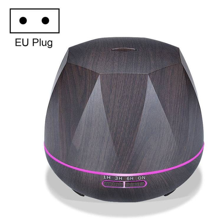 Peach Shape Wood Grain Remote Control Ultrasonic Humidifier Aromatherapy Machine Automatic Alcohol Sprayer with LED Lights, Capacity: 400mL, EU Plug (Dark Wood Color), Diamond Dark Wood Color, Diamond Light Wood Color, Peach Shape Dark Wood Color Diamond Dark Wood Color HC9141AA
