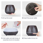 Peach Shape Wood Grain Remote Control Ultrasonic Humidifier Aromatherapy Machine Automatic Alcohol Sprayer with LED Lights, Capacity: 400mL, EU Plug (Dark Wood Color), Diamond Dark Wood Color, Diamond Light Wood Color, Peach Shape Dark Wood Color
