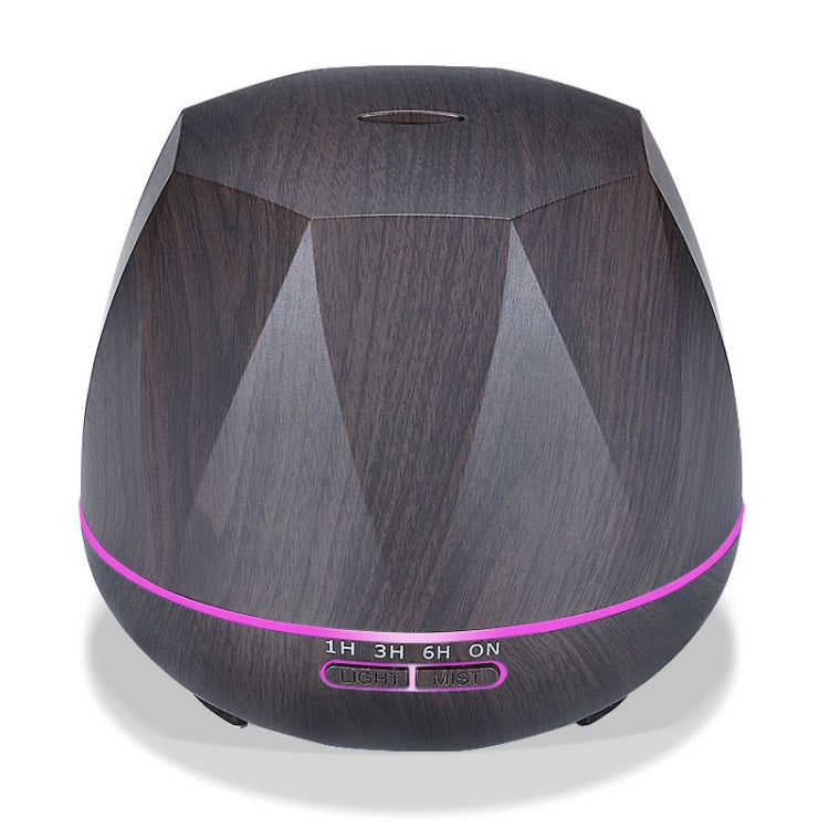 Peach Shape Wood Grain Remote Control Ultrasonic Humidifier Aromatherapy Machine Automatic Alcohol Sprayer with LED Lights, Capacity: 400mL, UK Plug (Dark Wood Color), Peach Shape Dark Wood Color, Peach Shape Light Wood Color, Diamond Dark Wood Color  ...