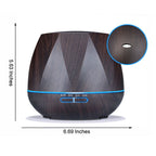 Peach Shape Wood Grain Remote Control Ultrasonic Humidifier Aromatherapy Machine Automatic Alcohol Sprayer with LED Lights, Capacity: 400mL, UK Plug (Dark Wood Color), Peach Shape Dark Wood Color, Peach Shape Light Wood Color, Diamond Dark Wood Color  ...