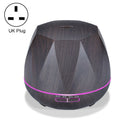 Peach Shape Wood Grain Remote Control Ultrasonic Humidifier Aromatherapy Machine Automatic Alcohol Sprayer with LED Lights, Capacity: 400mL, UK Plug (Dark Wood Color), Peach Shape Dark Wood Color, Peach Shape Light Wood Color, Diamond Dark Wood Color  ... Diamond Dark Wood Color HC9143CA