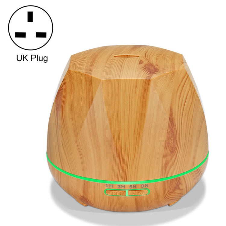 Peach Shape Wood Grain Remote Control Ultrasonic Humidifier Aromatherapy Machine Automatic Alcohol Sprayer with LED Lights, Capacity: 400mL, UK Plug (Dark Wood Color), Peach Shape Dark Wood Color, Peach Shape Light Wood Color, Diamond Dark Wood... Diamond Light Wood Color HC9143CB