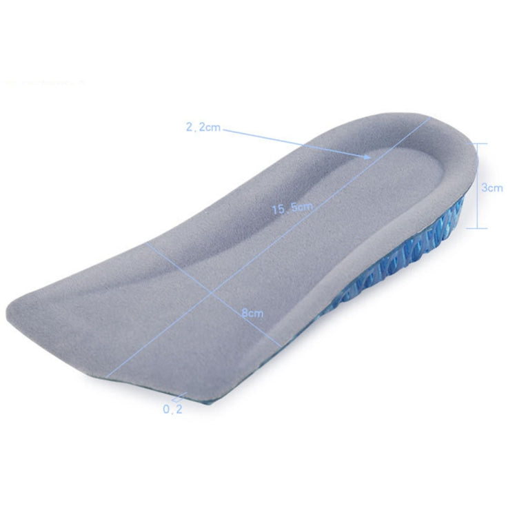 1 Pair 3cm Honeycomb Stretch Insert Shoes Height Increase Half Insoles, 3cm Honeycomb Increase Insoles – Durable Build, Easy to Use