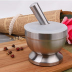 Kitchen Stainless Steel Garlic Food Mortar with Cover, Size: Small, Size: Large Size: Small HC9317A