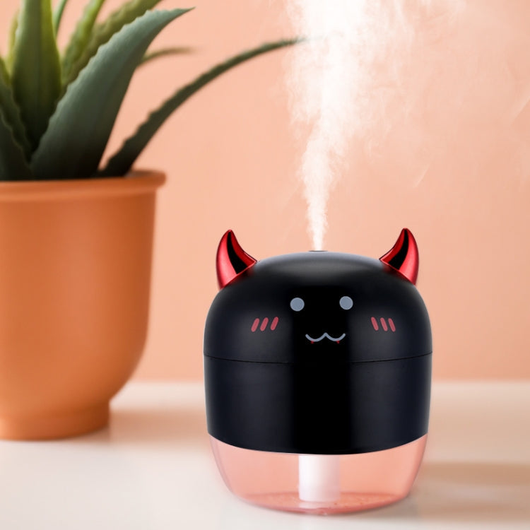 WT-H21 Devil Atomizing Humidifier with Colorful Night Lights, Water Tank Capacity: 200mL Black