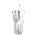 500ml Irregular Double Layer 304 Stainless Steel Sippy Cup White