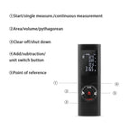 JQ-60 Mini Laser Distance Meter 60m Rechargeable Digital Handheld Laser Rangefinder, 60m