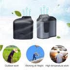 Portable Creative Hanging Waist USB Fan with Three Adjustable Wind Speed, Black, Grey
