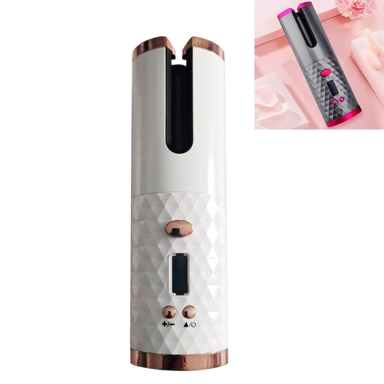 USB Charging Automatic Hair Curler Portable Mini Wireless Multi-function Curling Iron with LCD Display – Durable Build, Easy to Use White