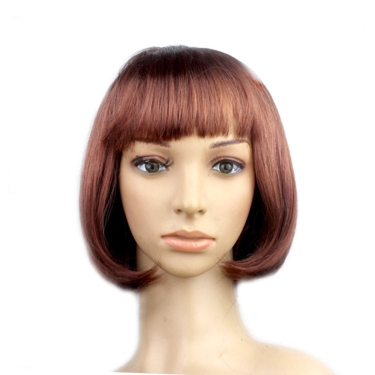 Party Cosplay Headwear Straight Short PET Wigs for Female(Lavender) – Durable Build, Easy to Use Brown