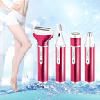 4 In 1 USB Rechargeable Vibrissa Eyebrows Trimmer Body Hair Denuding Machine Set with USB Cable, 4 In 1 – Durable Build, Easy to Use 4 In 1 Purple