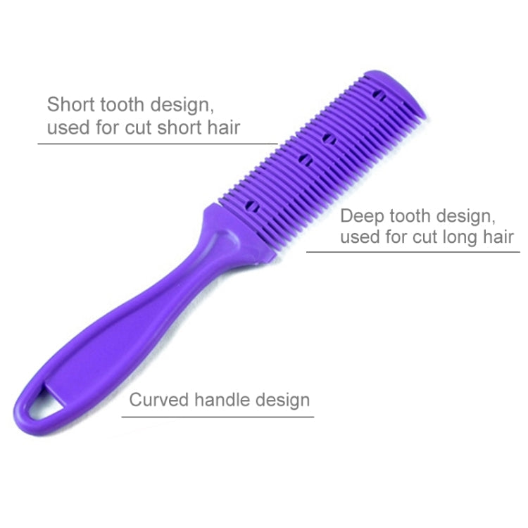 3pcs Hair Tools Double-sided Knife Hair Comb Hair Bangs Trimmer Thinning Device Hair Clipper, Random Color Delivery, 10 PCS Random Color Delivery
