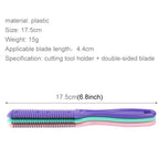 3pcs Hair Tools Double-sided Knife Hair Comb Hair Bangs Trimmer Thinning Device Hair Clipper, Random Color Delivery, 10 PCS Random Color Delivery