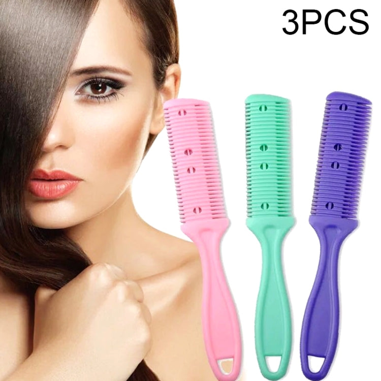 3pcs Hair Tools Double-sided Knife Hair Comb Hair Bangs Trimmer Thinning Device Hair Clipper, Random Color Delivery, 10 PCS Random Color Delivery 10 PCS Random Color Delivery HCB0690AA