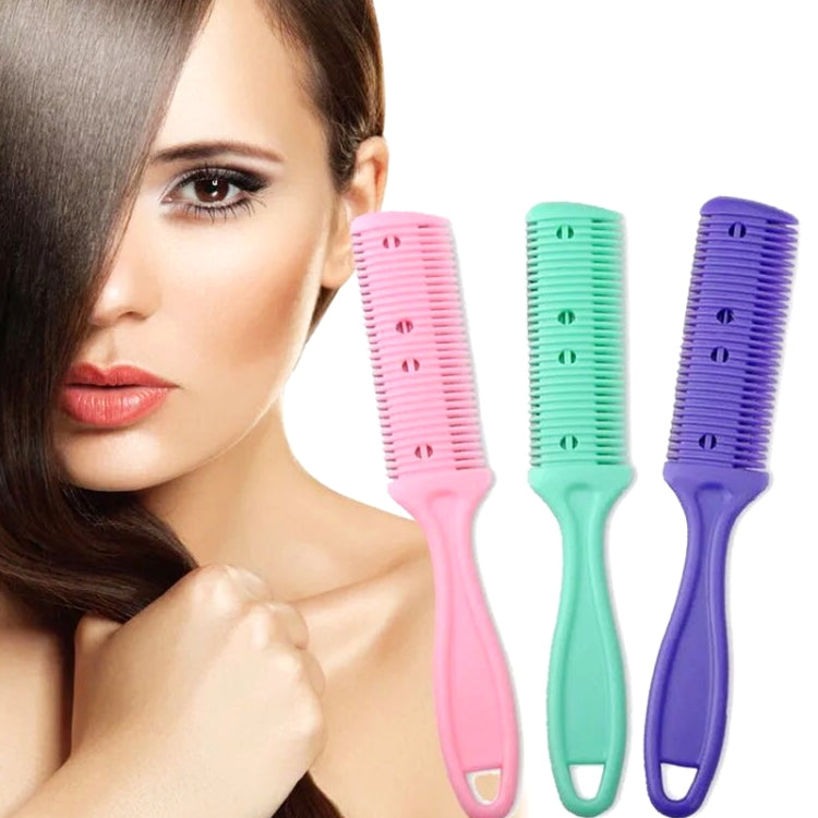 3pcs Hair Tools Double-sided Knife Hair Comb Hair Bangs Trimmer Thinning Device Hair Clipper, Random Color Delivery, 10 PCS Random Color Delivery