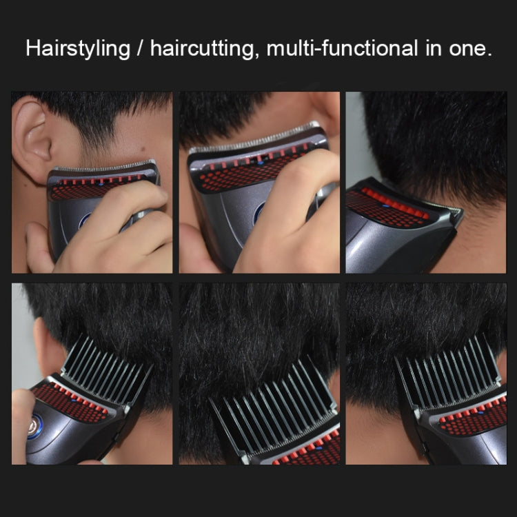 HJ-2018 Men Electric Shaver Fader Self-help Hair Clipper with Wai Cloth + Sponge, Standard Version, CN Plug, with Wai Cloth + Sponge – Durable Build, Easy to Use