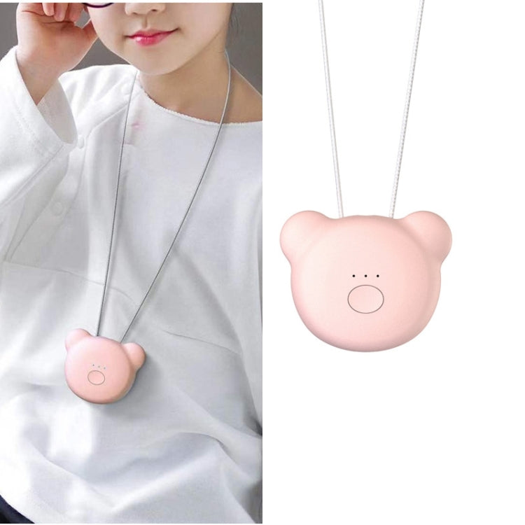 Mini Bear Style Neck Formaldehyde Negative Ion PM2.5 Removal Air Purifier for Kids – Durable Build, Easy to Use Pink