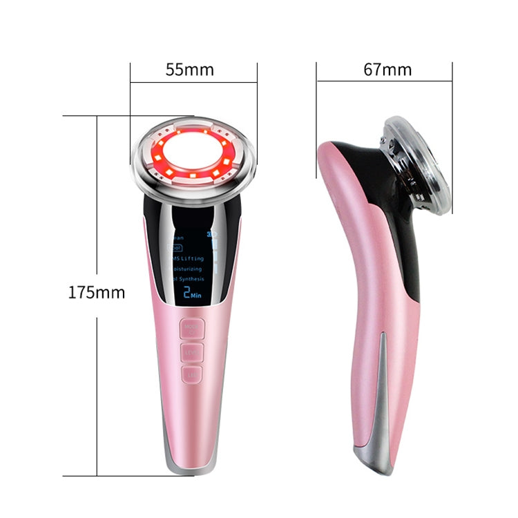 BLK-D818 Facial Beauty Instrument Hot and Cold Color Skin Rejuvenation Instrument EMS Micro Current Beauty Introduction Instrument, BLK-D818 (Pink), BLK-D818 (White)