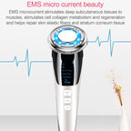 BLK-D818 Facial Beauty Instrument Hot and Cold Color Skin Rejuvenation Instrument EMS Micro Current Beauty Introduction Instrument, BLK-D818 (Pink), BLK-D818 (White)