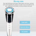 BLK-D818 Facial Beauty Instrument Hot and Cold Color Skin Rejuvenation Instrument EMS Micro Current Beauty Introduction Instrument, BLK-D818 (Pink), BLK-D818 (White)