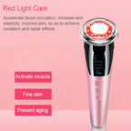 BLK-D818 Facial Beauty Instrument Hot and Cold Color Skin Rejuvenation Instrument EMS Micro Current Beauty Introduction Instrument, BLK-D818 (Pink), BLK-D818 (White)