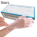 100 PCS Disposable PVC Examination Gloves Household Transparent Touchable Protective Gloves, Size: L, 100 PCS L 100 PCS L