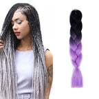 Fashion Color Gradient Individual Braid Wigs Chemical Fiber Big Braids, Length: 60cm(04 Black+Red), 58, 60 58 HCB3620AD