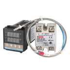 REX-C100 Thermostat + Thermocouple + SSR-40 DA Solid State Module Intelligent Temperature Control Kit, 40DA 40DA