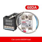 REX-C100 Thermostat + Thermocouple + SSR-60 DA Solid State Module Intelligent Temperature Control Kit, 60DA
