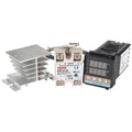11000W REX-C100 Thermostat + Heat Sink + Thermocouple + SSR-100 DA Solid State Module Intelligent Temperature Control Kit, 100DA 100DA