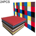 24 PCS Recording Studio Drum Room Acoustic Foam, Random Color Delivery, 24 PCS 24 PCS