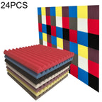 24 PCS Recording Studio Drum Room Acoustic Foam, Random Color Delivery, 24 PCS 24 PCS