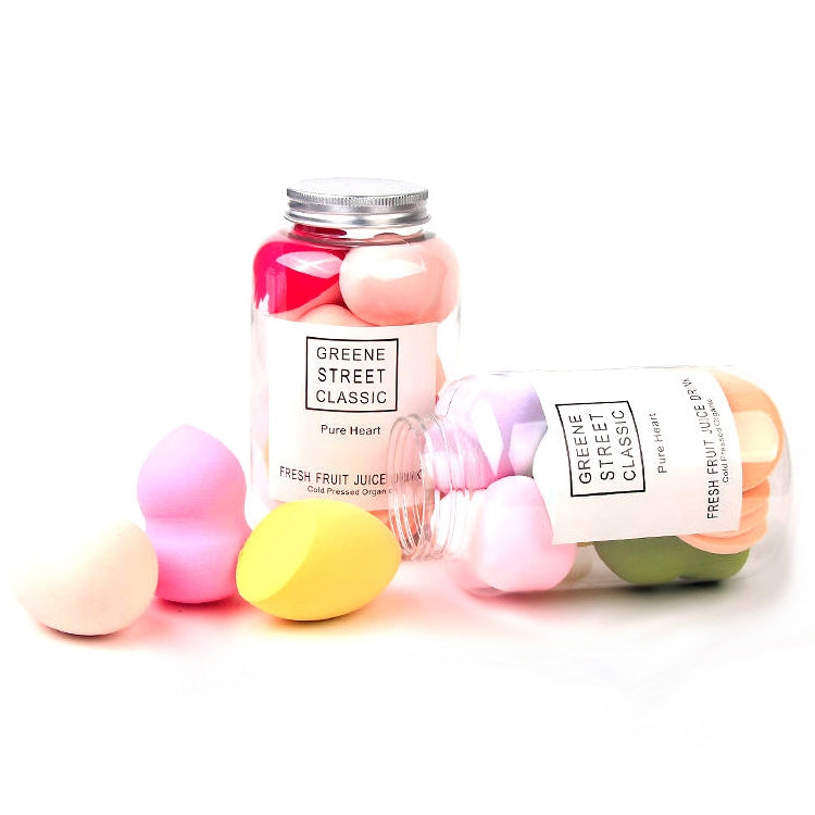 Soft Sponge Makeup Egg Cosmetic Puffs Bottled Set, Random Color Delivery Default Title