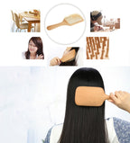 Natural Wooden Massage Hair Comb with Rubber Base & Wooden Brush, Size: Large, Large(White), Large(Black)