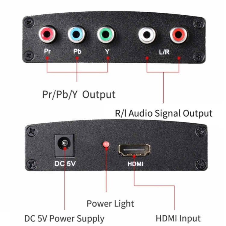 1080P HD HDMI to YPbPr Video and R/L Audio Adapter Converter, HDMI to YPbPr+R/L – TPU