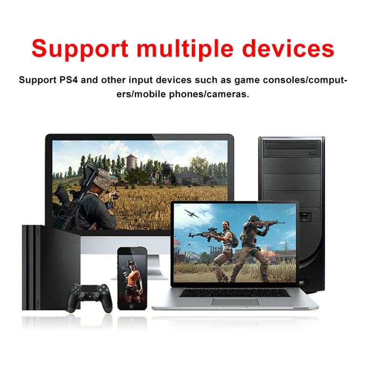 Z37 HDMI Female + Mic to HDMI Female + Audio + USB HD Video & Audio Capture Card with Loop, Z37