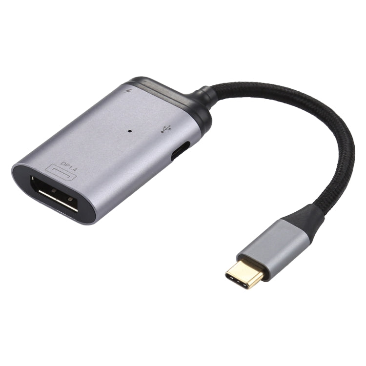 4K USB-C / Type-C to DisplayPort 1.4 + PD Data Sync Adapter Cable, Type-C to DP – Aluminum Alloy, TPU, 4K Type-C to DP