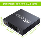 NEWKENG NK-8S SCART + HDMI to HDMI 720P / 1080P HD Video Converter Adapter Scaler Box, NK-8S SCART + HDMI to HDMI – TPU