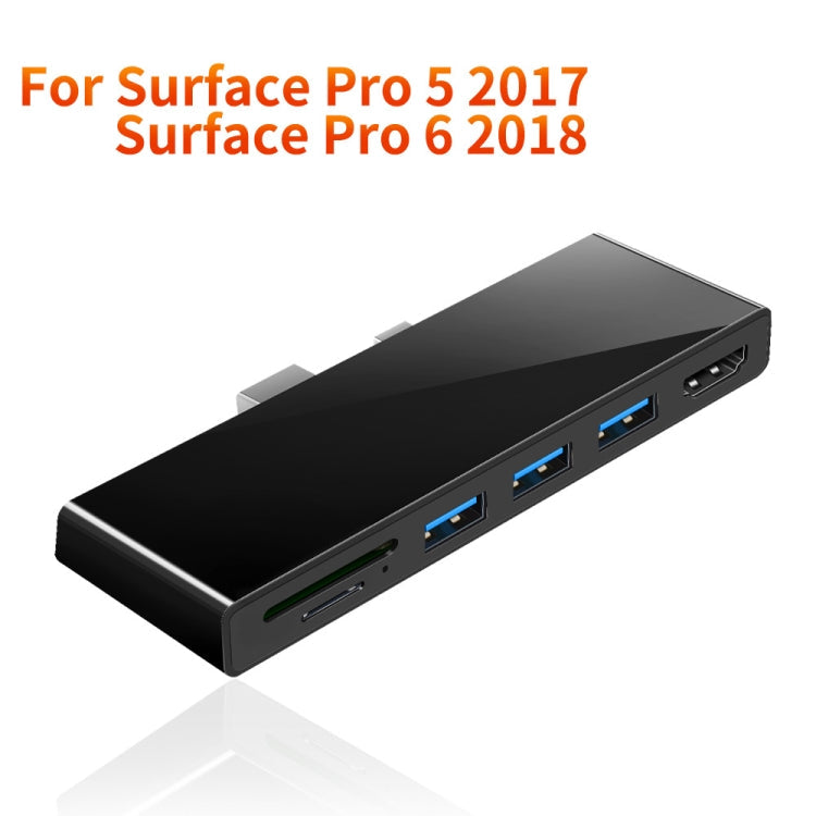 ROCKETEK SK-S5H 3 x USB 3.0 + HDMI + SD / TF Memory Card Reader HUB 4K HDMI Adapter, SK-S5H – TPU, 4K