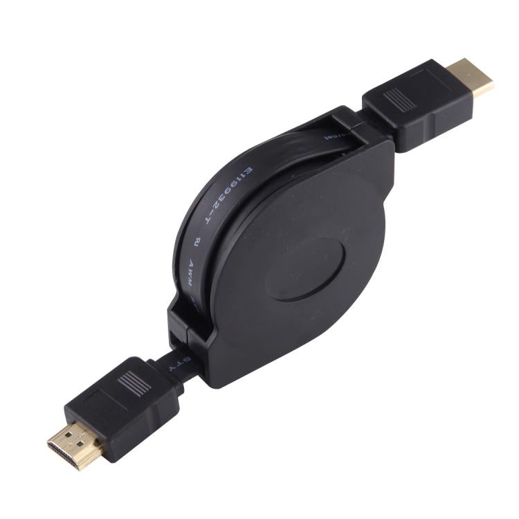 1m HDMI Male to HDMI Male Retractable Video Audio Connector Adapter Cable with Mini HDMI & Micro HDMI Adapters for HDTV Monitor & Projector & PC & Cameras & Tablets & Smartphones – Durable Build, Easy to Use