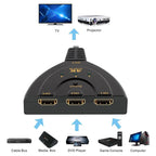 3 in 1 HDMI Input 4K x 2K HDTV Pigtail Switch Adapter HDMI Splitter, 1 in 3 – 4K