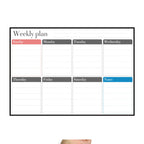 Magnetic Weekly Plan Refrigerator Magnet PET Magnetic Soft Whiteboard, Size: 29.7cm x 42cm, Weekly Plan – Magnetic