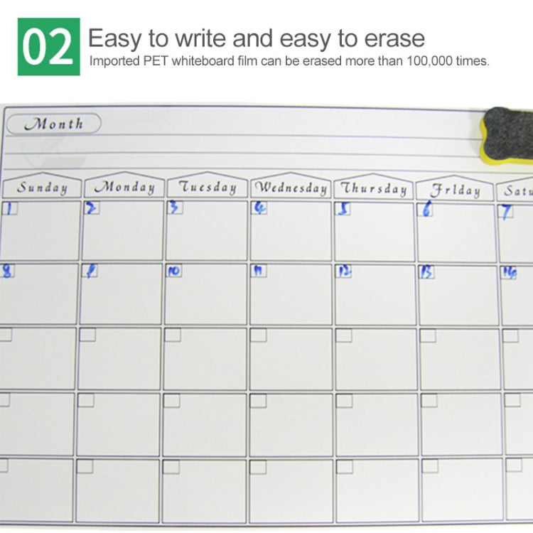 Magnetic Weekly Plan Refrigerator Magnet PET Magnetic Soft Whiteboard, Size: 29.7cm x 42cm, Weekly Plan – Magnetic