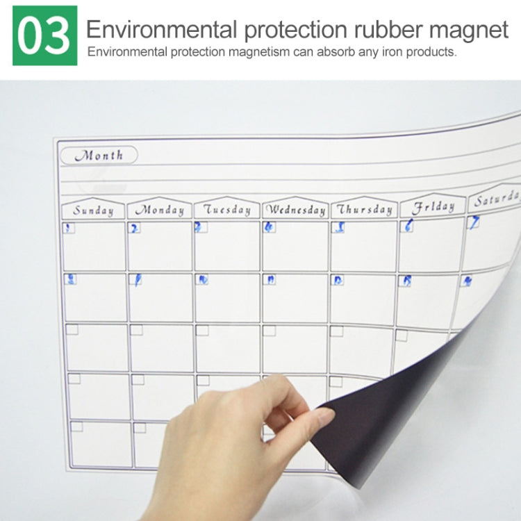 Magnetic Weekly Plan Refrigerator Magnet PET Magnetic Soft Whiteboard, Size: 29.7cm x 42cm, Weekly Plan – Magnetic