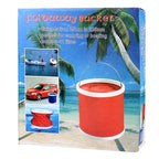 KANEED 11 Liter/2.9 Gallon Oxford Cloth Scalable Foldable Convenient Water Bucket for Camping/Car Washing/ Fishing/Hiking/Beach, Random Color Delivery, Scalable Foldable Convenient Water Bucket – Waterproof
