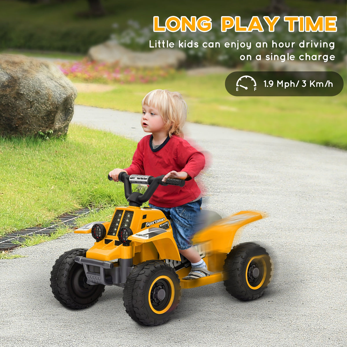 6V Electric Quad Bike for Kids w/ Forward Backward