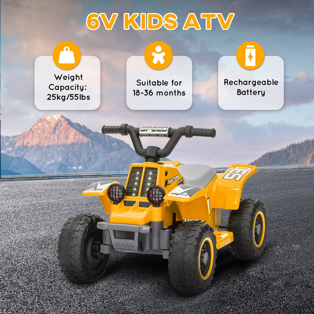 6V Electric Quad Bike for Kids w/ Forward Backward